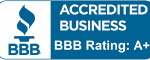 BBB Accredited Business A plus rating 175x60 1